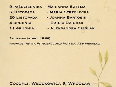 Wspaniałe ilustratorki we Wrocławiu - spotkania w Cocofli prowadzi Anita Wincencjusz-Patyna