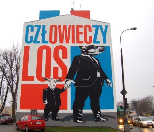 „Człowieczy los”, mural, ul. Radzymińska 150, Warszawa, 2010 _ archiwum grupy Twożywo