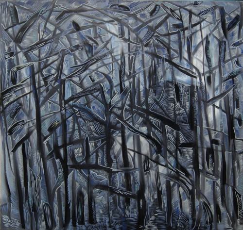 Ziemowit Fincek "16 stopni poniżej zera", 2012, olej na płótnie