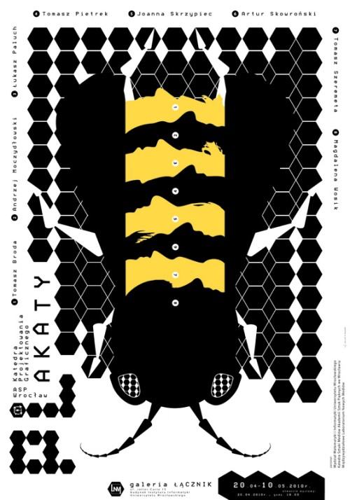 Wystawa plakatów autorstwa młodej kadry Katedry Projektowania Graficznego