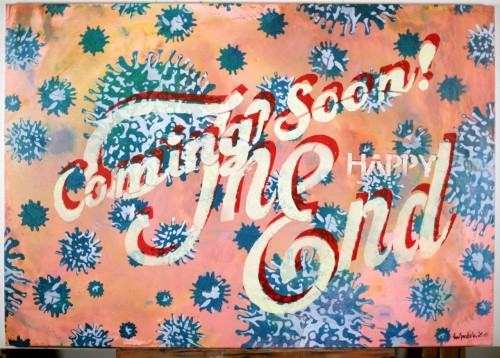 Paweł Jarodzki, „Happy The End. Coming Soon!”, 2020, szablon