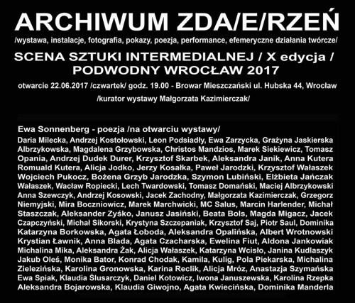 Małgorzata Kazimierczak Podwodny Wrocław 2017 Małgorzata Kazimierczak Podwodny Wrocław 2017