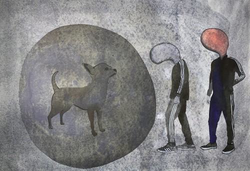 09389395.jpg Relacja, 70x50, akwarela na papierze, 2020