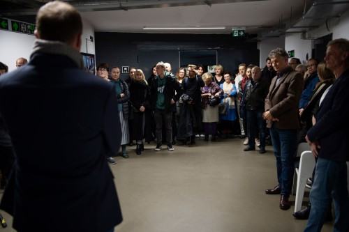 18109672.jpg Wernisaż wystawy Wojciecha Pukocza "Więcej niż 1000 słów" (22.11.2019), fot. Małgorzata Kujda, © Muzeum Współczesne Wrocław, 2019.