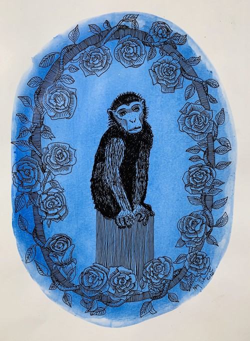 18611689.jpg Pożegnanie 20x30,rysunek, akwarela na papierze, 2020