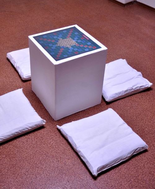 wystawa pt."Pracownia Słowa i Obrazu", praca Moniki Radke "Paegnion"