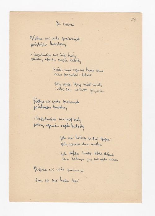 d Do czerni, Zbigniew Herbert: Wiersze z lat 1950–1975, ze zbiorów ZNiO