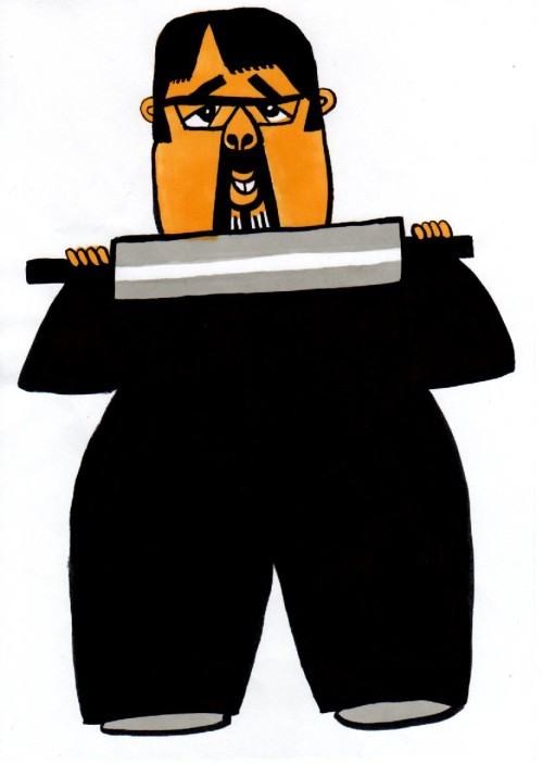 prof. Frąckiewicz, rys. T. Broda