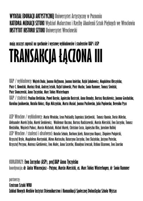 TRANSAKCJA ŁĄCZONA III