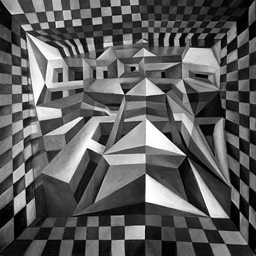 Witold Liszkowski Multistruktury, 130x130 cm, akryl na płótnie, 2010