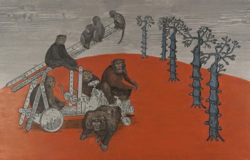 43186930.jpg Mechano, 2012, akryl, olej na półtnie, 90x140