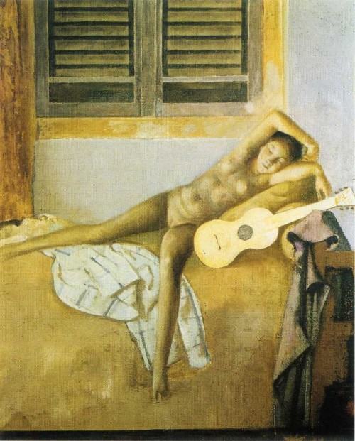 Nu à la guitare, 1983-1986