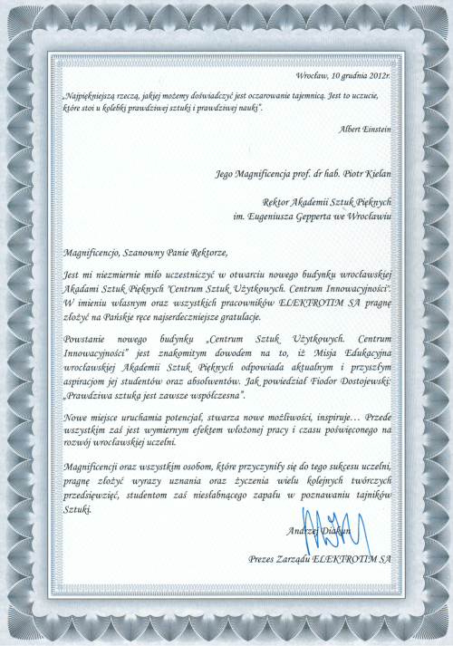 Uroczyste otwarcie Centrum Sztuk Użytkowych. Centrum Innowacyjności.