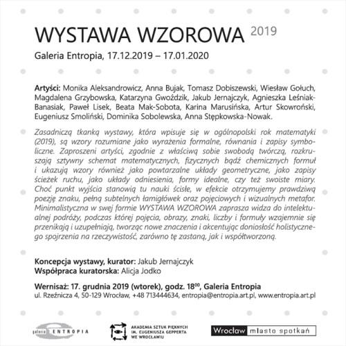 WYSTAWA WZOROWA, 2019