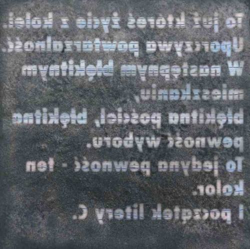 „to już któreś życie z kolei”, technika mieszana, płótno, 30x30 cm, 2015 „to już któreś życie z kolei”, technika mieszana, płótno, 30x30 cm, 2015