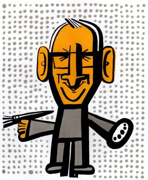 prof. Hałas, rys. T. Broda