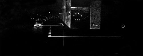 Mariusz Gorzelak Przypowieść o zakręcie / linoryt