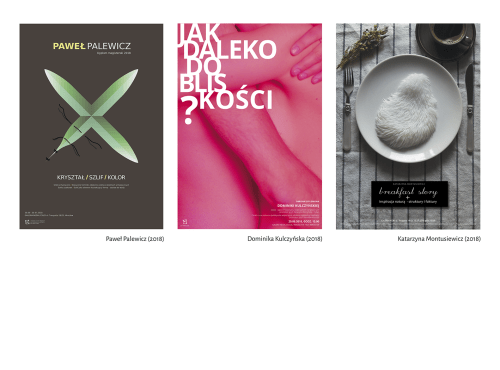 Paweł Palewicz, Dominika Kulczyńska, Katarzyna Montusiewicz, Plakaty, 2018 r.