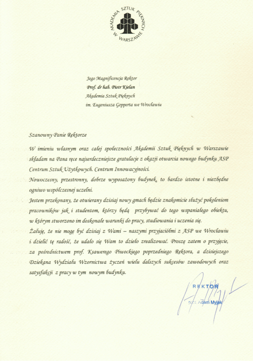 Uroczyste otwarcie Centrum Sztuk Użytkowych. Centrum Innowacyjności.