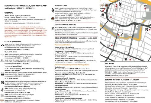 Europejski Festiwal Szkła PLAY WITH GLASS - program