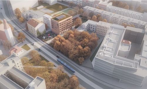 Nowy budynek ASP we Wrocławiu, proj. Projekt Praga, I nagroda; il. Piotr Banak