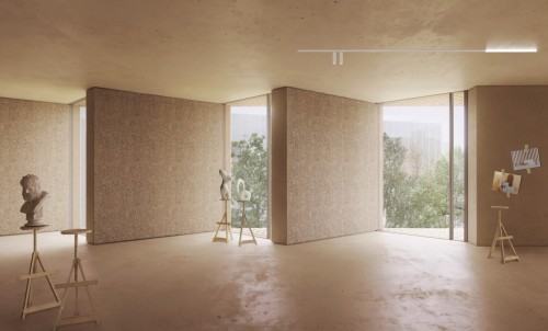 Nowy budynek ASP we Wrocławiu, proj. Projekt Praga, I nagroda; il. Piotr Banak