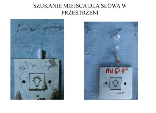 wystawa plenerowa , Magdalena Podsiadła "Miejsce dla słowa"