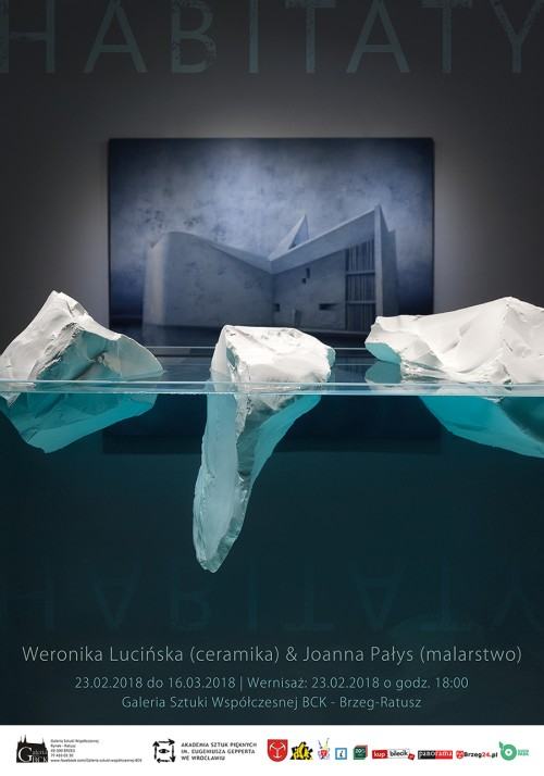 79363917.jpg HABITATY - wystawa prac Weroniki Lucińskiej (ceramika) i Joanny Pałys (malarstwo)