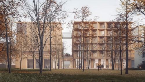 Nowy budynek ASP we Wrocławiu, proj. Projekt Praga, I nagroda; il. Piotr Banak