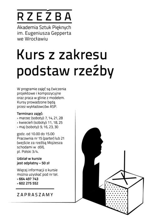 Kurs z zakresu podstaw rzeźby