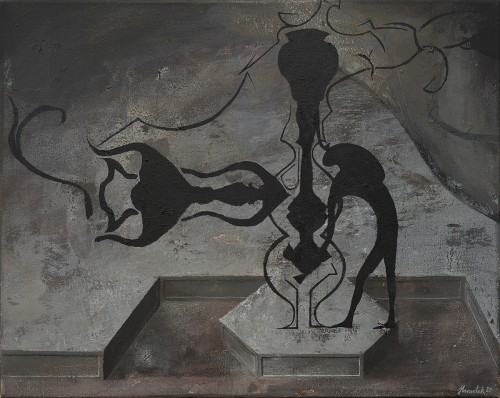 Łukasz Huculak - Transgresja, tempera na płótnie, 50x70 cm, 2020