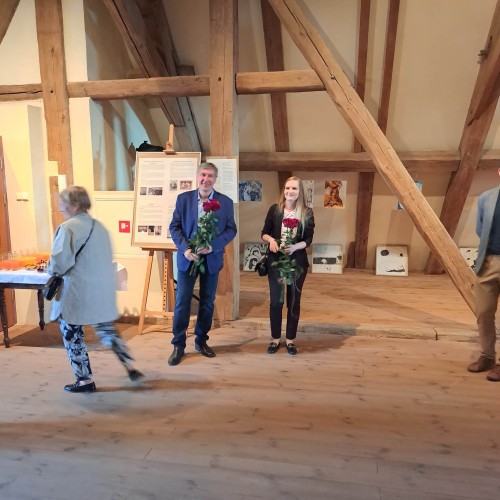 Otwarcie wystawy Studyjne Eksperiencje odbywającej się w ramach Europejskiej Nocy Muzeów w Chojnicach.