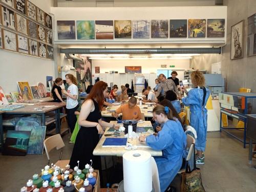 Warsztaty: Sgraffito z użyciem współczesnych zapraw mineralnych, zdj. Weronika Anna Brzychczy