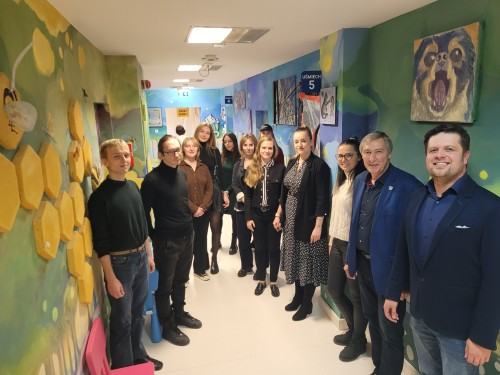 Malarska aranżacja wnętrza Poradni Stomatologii Dziecięcej Malarska aranżacja wnętrza Poradni Stomatologii Dziecięcej