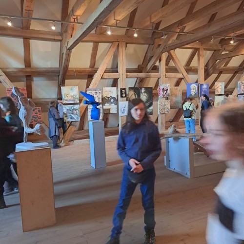 Otwarcie wystawy Studyjne Eksperiencje odbywającej się w ramach Europejskiej Nocy Muzeów w Chojnicach.