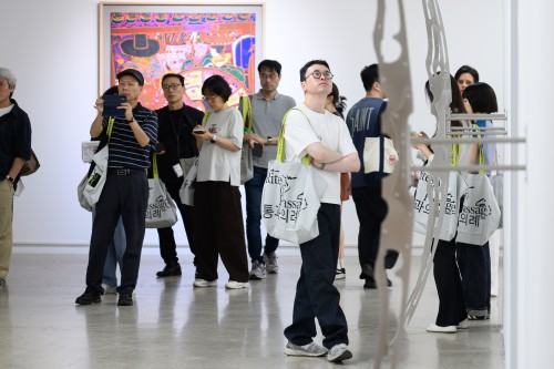 Otwarcie wystawy Rites of Passage w ramach Polskiego Pawilonu na 16 Międzynarodowym Gwangju Biennale, Korea Południowa, 2026, fot. Kuba Celej, Materiały prasowe Instytutu Adama Mickiewicza