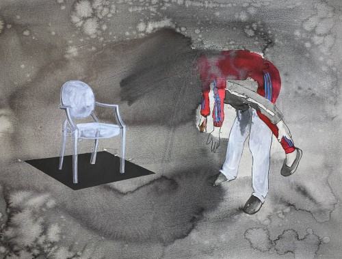 W.Pukocz, Duch, akwarela na papierze, 50x70, 2020 W.Pukocz, Duch, akwarela na papierze, 50x70, 2020