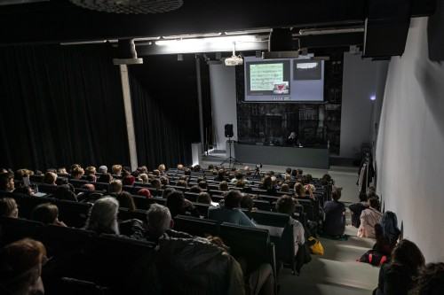 Wykład Zbigniewa Rybczyńskiego, zdj. Michał Pietrzak