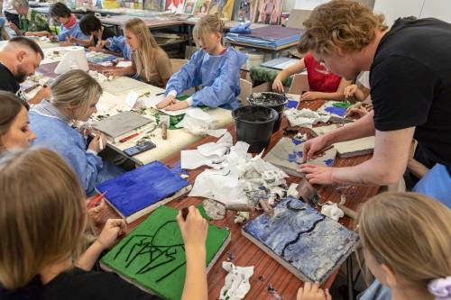 Warsztaty: Sgraffito z użyciem współczesnych zapraw mineralnych, zdj. Michał Pietrzak