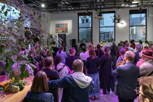 Otwarcie wystawy Soni Ruciak i Marceliny Groń pt. Miejsca związane w Galerii Sztuka na miejscu, zdj. Michał Pietrzak.