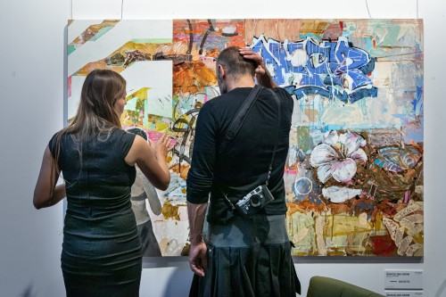 Otwarcie wystawy Soni Ruciak i Marceliny Groń pt. Miejsca związane w Galerii Sztuka na miejscu, zdj. Michał Pietrzak.