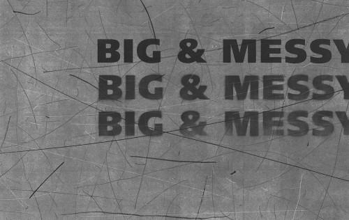 Agata Gertchen, Big and Messy_01, 2024, sitodruk, rysunek na płótnie A.E.