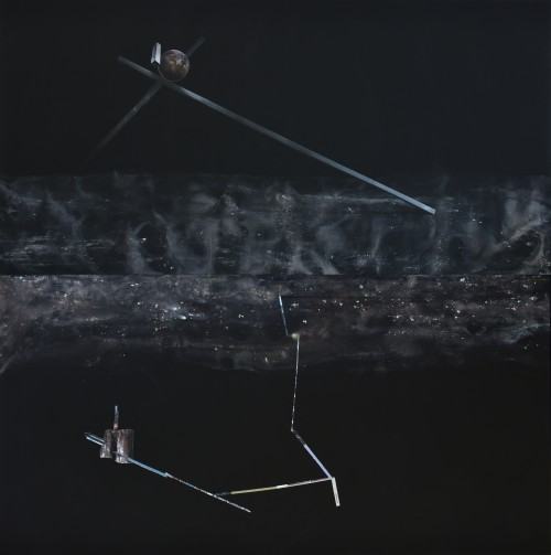 Łukasz Huculak, Archeofuturism, 100x200 cm, acrilic on canvas