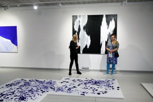 Wernisaż wystawy Urszuli Wilk pt. Płynność światła, tańce pielgrzymującej wody, zdj. Justyna Żak