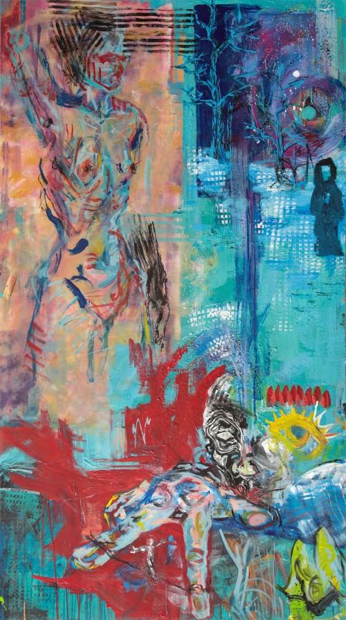 Julia Grobelna, bez tytułu I, technika akryl na płótnie, 2023, zdj. Katarzyna Rutkowska