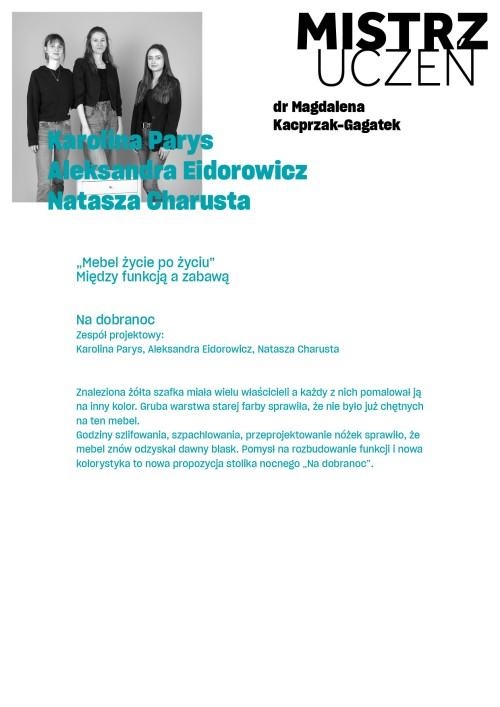 Wystawa Mistrz-Uczeń. Wydziału Architektury Wnętrz, Wzornictwa i Scenografii Widok wystawy. Wystawa „Mistrz-Uczeń” pedagogów i studentów Wydziału Architektury Wnętrz, Wzornictwa i Scenografii ASP we Wrocławiu na Politechnice Śląskiej w Gliwicach