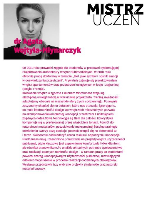 Wystawa Mistrz-Uczeń. Wydziału Architektury Wnętrz, Wzornictwa i Scenografii Widok wystawy. Wystawa „Mistrz-Uczeń” pedagogów i studentów Wydziału Architektury Wnętrz, Wzornictwa i Scenografii ASP we Wrocławiu na Politechnice Śląskiej w Gliwicach