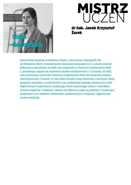 Wystawa Mistrz-Uczeń. Wydziału Architektury Wnętrz, Wzornictwa i Scenografii Widok wystawy. Wystawa „Mistrz-Uczeń” pedagogów i studentów Wydziału Architektury Wnętrz, Wzornictwa i Scenografii ASP we Wrocławiu na Politechnice Śląskiej w Gliwicach