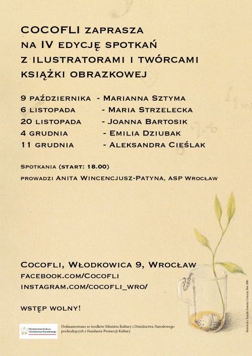 Wspaniałe ilustratorki we Wrocławiu - spotkania w Cocofli prowadzi Anita Wincencjusz-Patyna