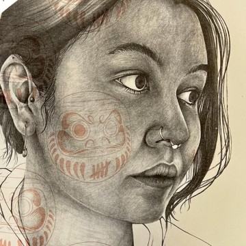 Plakat rpomujący wystawę Paper View Haley Takahashi i Zoe Brester-Pennings
